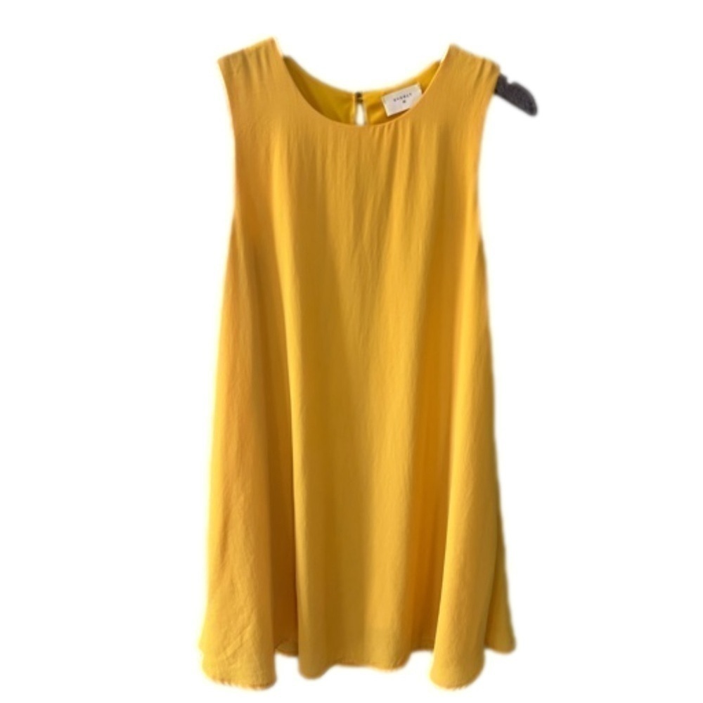 Everly Yellow Above Knee Dress Size M  Knee Length - Picture 2 of 8